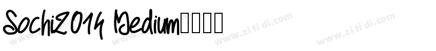 Sochi2014 Medium字体转换